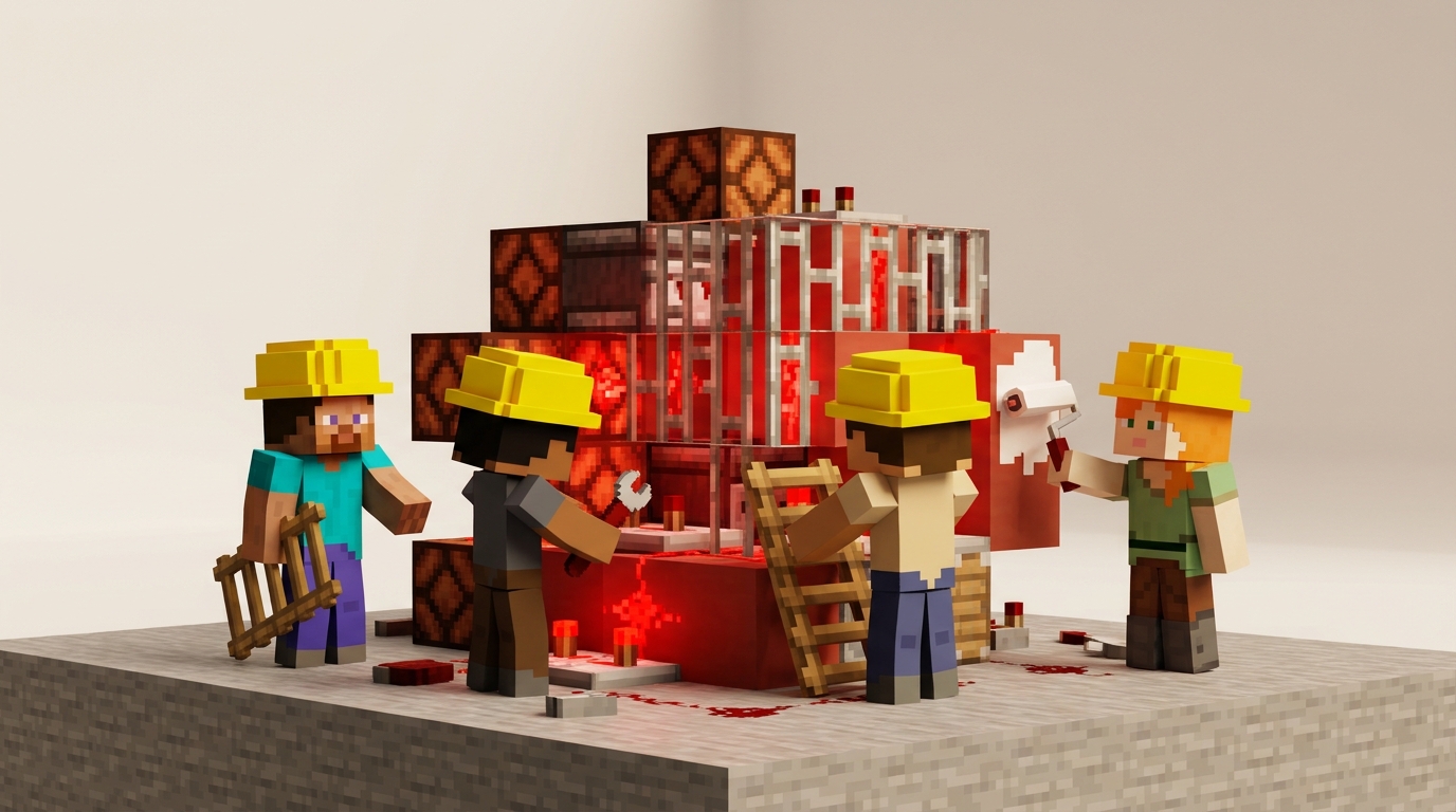 Minecraft Maintenance Workers